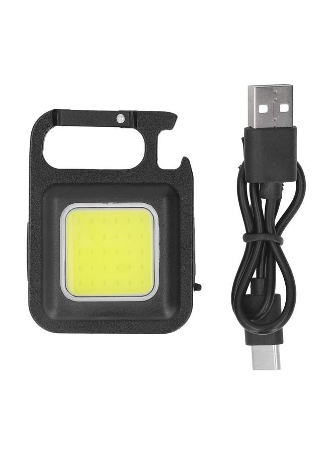 Thoraya - COB Keychain Work Light 4 Lighting Mode 800lm Bottle Opener Foldable Bracket Magnet Base USB Rechargeable Small Flashlight - Image 1