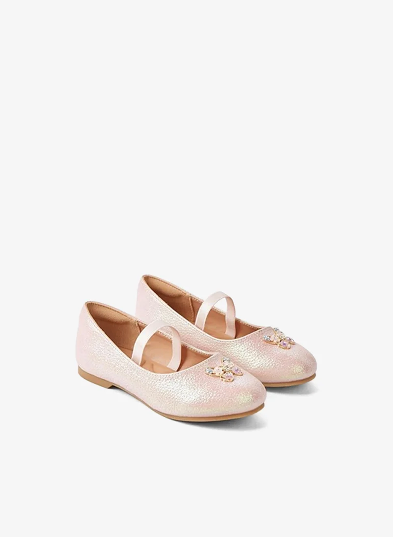 JUNIORS Girls Slip-On Ballerina Shoes