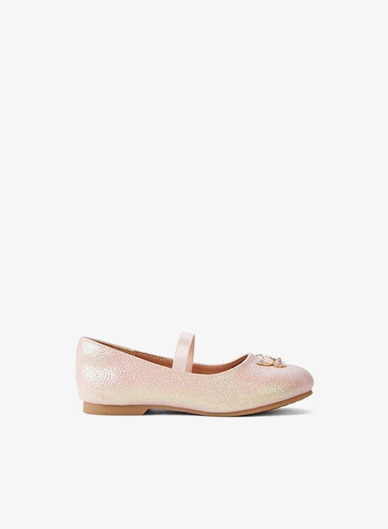 JUNIORS Girls Slip-On Ballerina Shoes