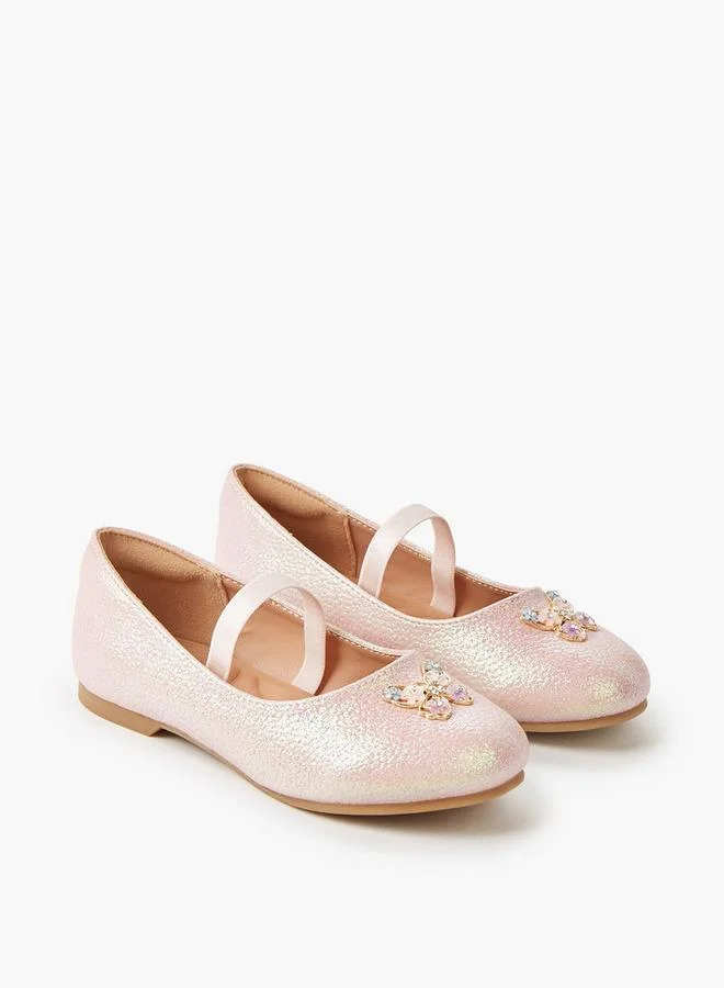 JUNIORS Girls Slip-On Ballerina Shoes