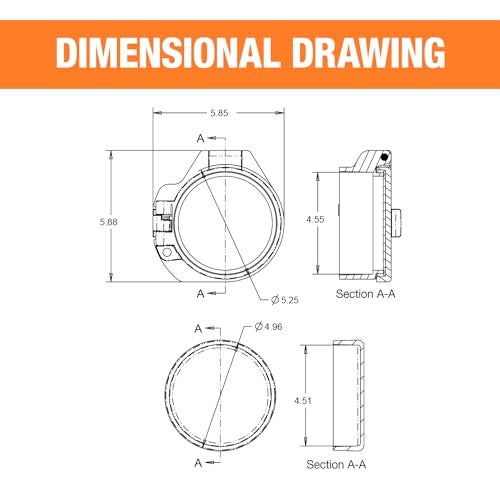 Buyers Products Company Buyers Products CC400 PVC Conduit Carrier Kit, 4 Inch Diameter, Mounting Hardware Included, Spring-Loaded Latch, Weather-Resistant Door Gasket - Image 4