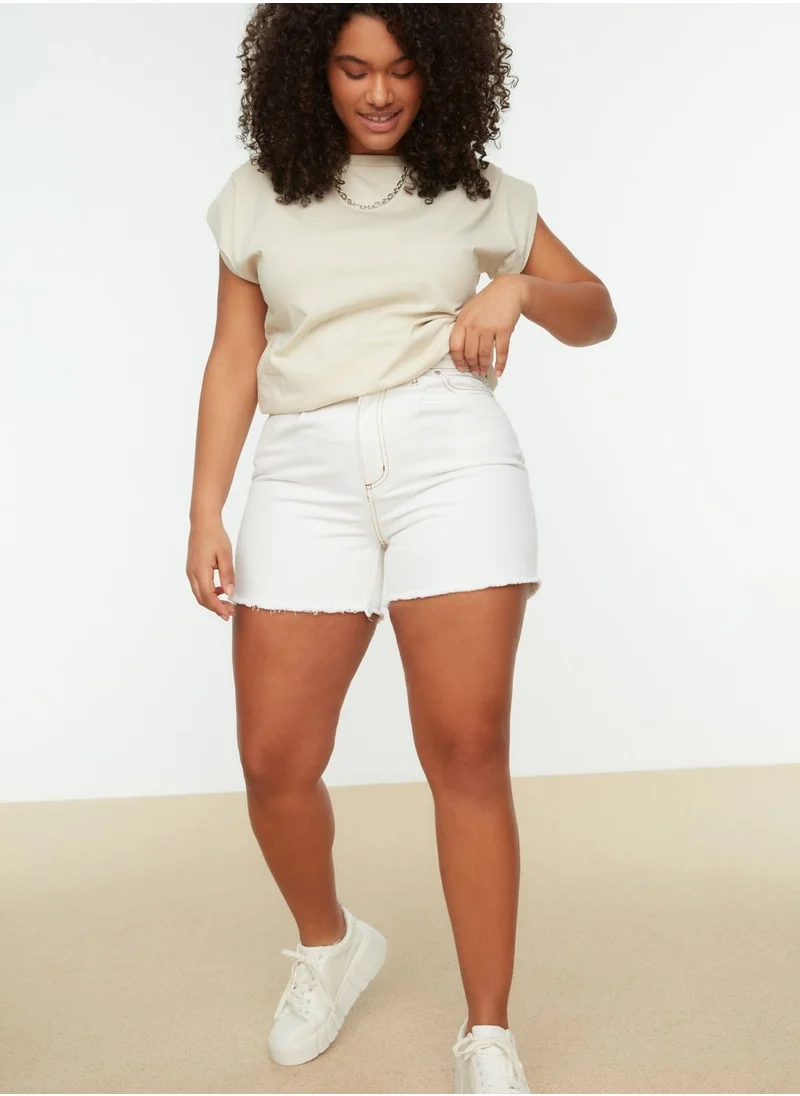Trendyol Curve High Waist Denim Shorts
