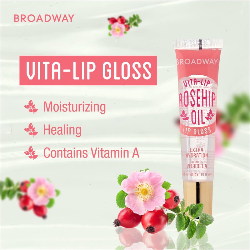Ruby Kisses Broadway Vita-Lip Clear Lip Gloss (Rosehip Oil 12 Pack), Ultra-Hydrating & Soothing Formula with Vitamin Oils, High-Shine Non-Sticky Finish, Healing Glossy Lip Balm With Vitamin A - Image 3