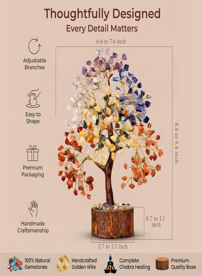 KARMAPLEDGE Chakra Tree of Life Birthday Gifts for Women, Mom, Sister, Friends, Handmade Healing Crystal Tree Bring Money, Positivity & Good Luck, Boho Home, Room and Office Desk Decor, Unique Gifts for Mother - Image 2