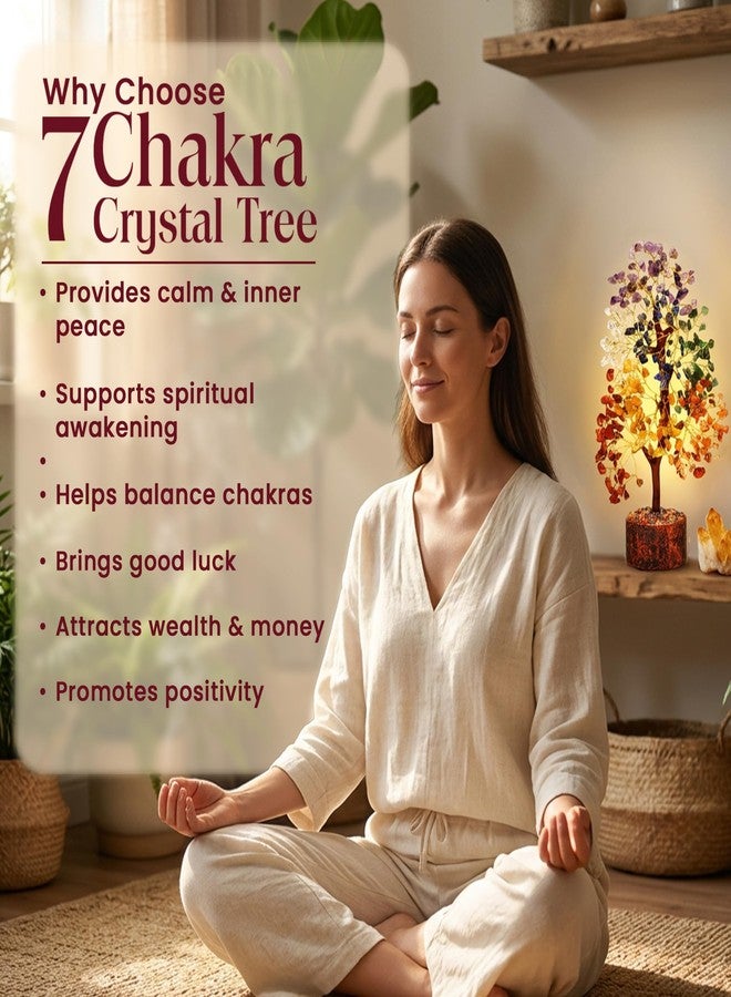 KARMAPLEDGE Chakra Tree of Life Birthday Gifts for Women, Mom, Sister, Friends, Handmade Healing Crystal Tree Bring Money, Positivity & Good Luck, Boho Home, Room and Office Desk Decor, Unique Gifts for Mother - Image 3