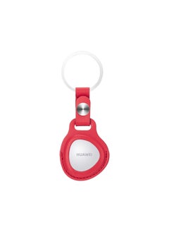 Generic Applicable To Huawei Pet Tracker Keychain Anti-lost Device Genuine Leather Protective Shell Tag Collar Anti-lost Elf Wholesale-Color:Red (CD Pattern)  - Image 1