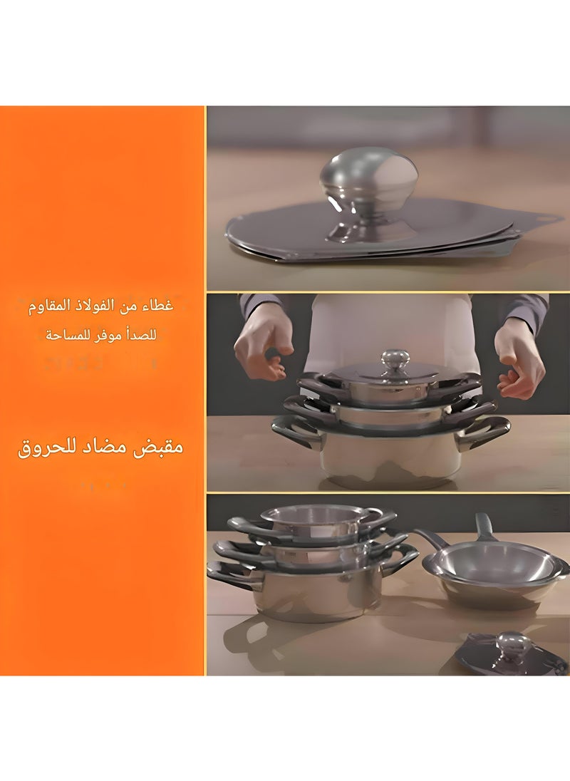 ماركة غير محددة غطاء المطبخ - قم بتحسين تجربة الطهي الخاصة بك مع غطاء الفولاذ المقاوم للصدأ المتين ، وهو مثالي لتغطية الأواني والأطباق بشكل آمن ، مما يضمن بقاء وجباتك طازجة وجاهزة للخدمة.  - Image 2