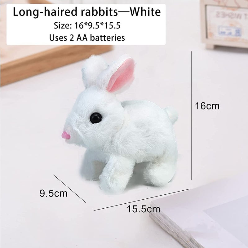 Nenrte Bunny Realistic Bunny, Realistic B.unny Toy, Easter Bunny Toy, 2026 New Bu.nnyToys Educational Interactive Toys - Can Walk and Talk, Hopping Realistic Toy for Kids(with Carrot) - Image 4