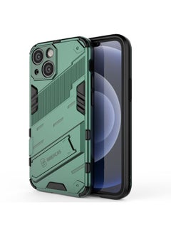 Generic Case Cover For iPhone 13 Punk Armor 2 in 1 PC + TPU Phone Case with Invisible Holder Green 