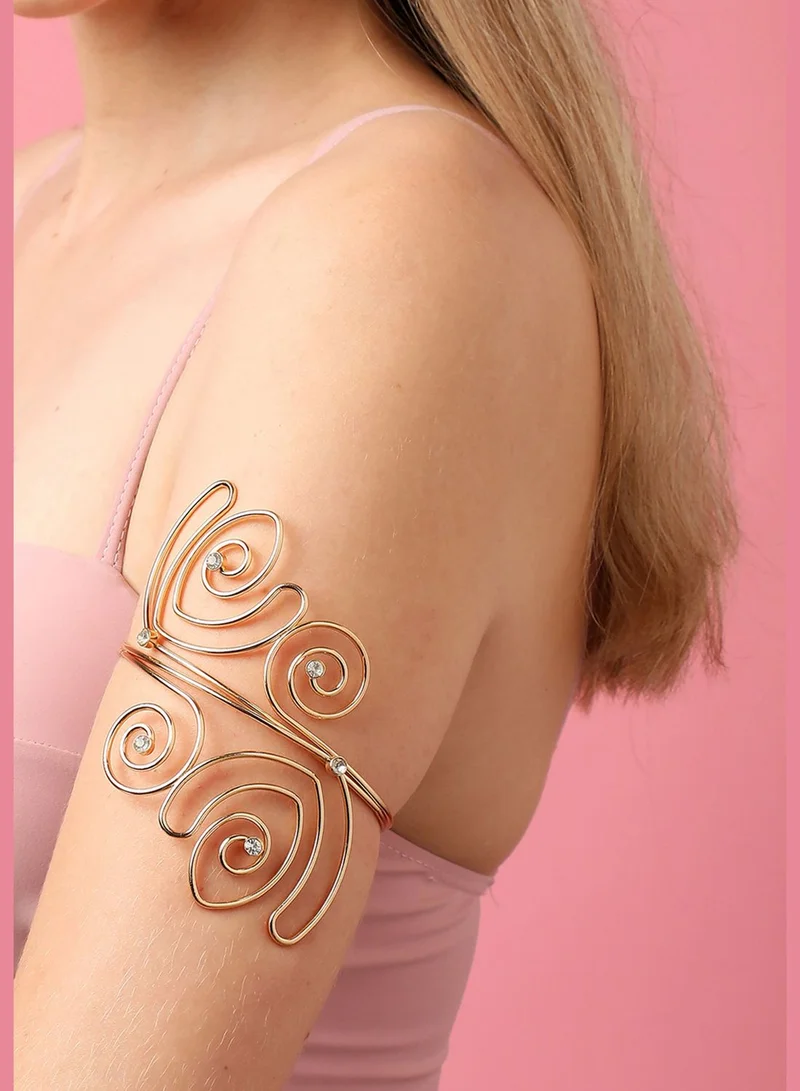 SOHI Gold Plated Party Designer Armlet For Women