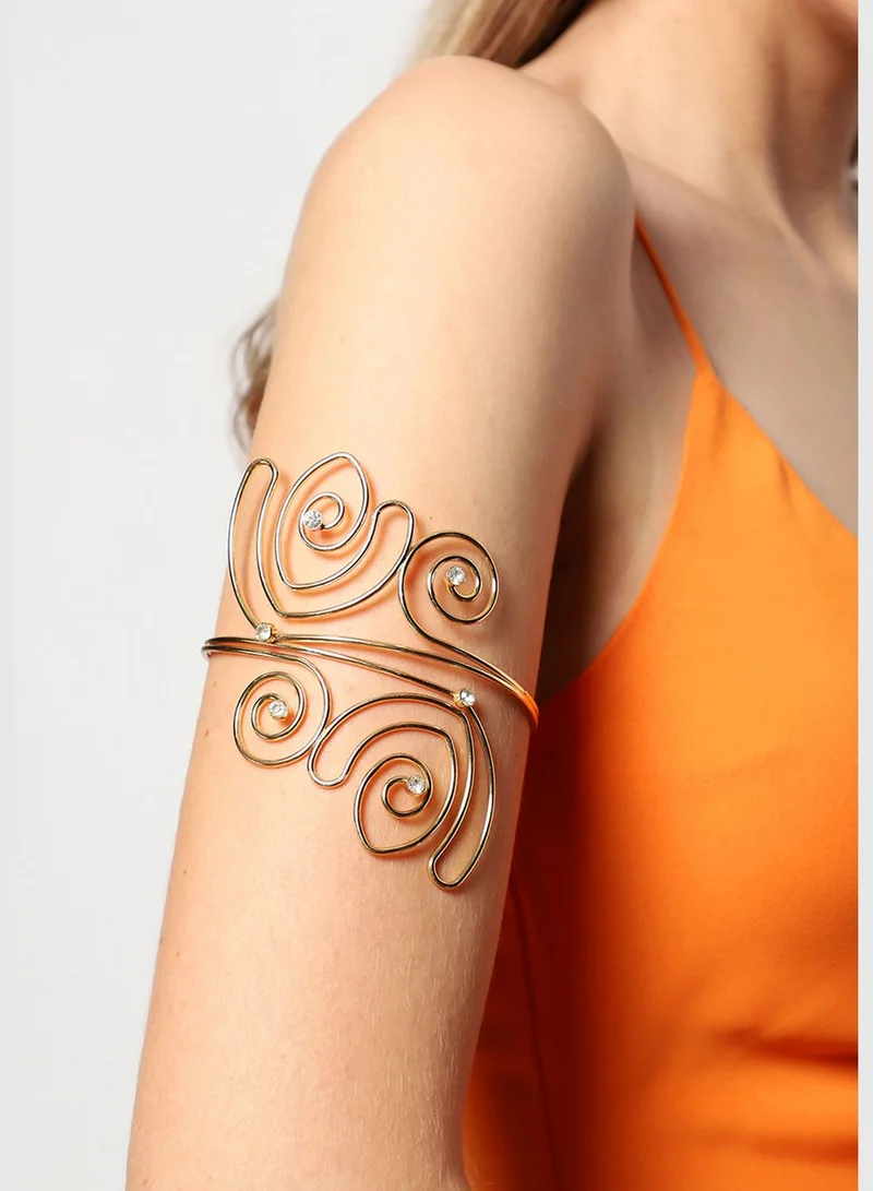 SOHI Gold Plated Party Designer Armlet For Women