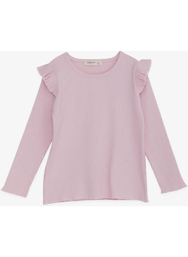 Breeze Girl Long Sleeve Blouse Ruffled 2-6 Years, Pink