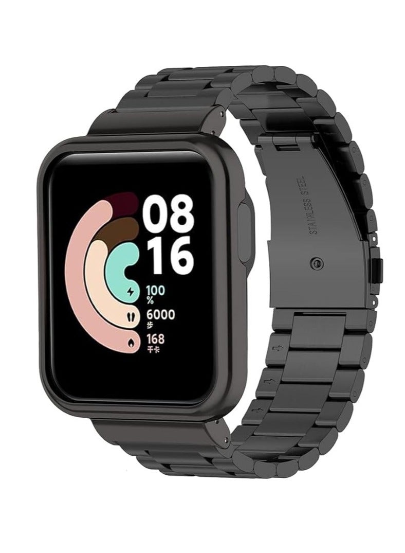 Xiaomi Mi Watch 2 Lite Bracelet, Stainless Steel Woven Mesh Watch Strap with Frame for Redmi Watch 2 Lite - Image 1