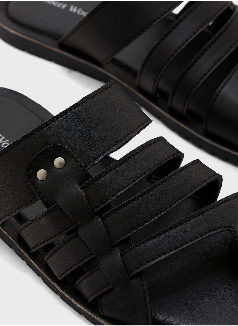 Robert Wood - Toe Ring Skeleton Sandals - Image 1