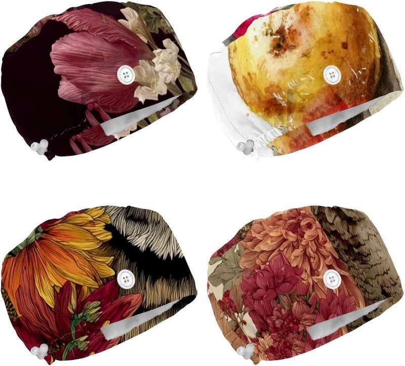 4 Pack Wild sage (3) Fashion Print Soft Comfort Protective Caps - Image 1