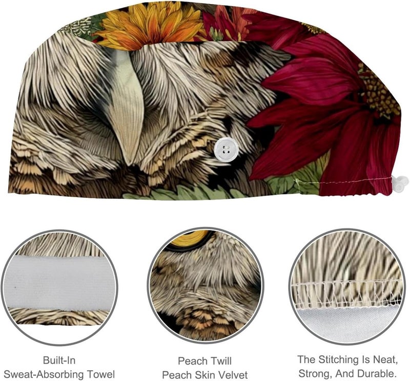 4 Pack Wild sage (3) Fashion Print Soft Comfort Protective Caps - Image 4