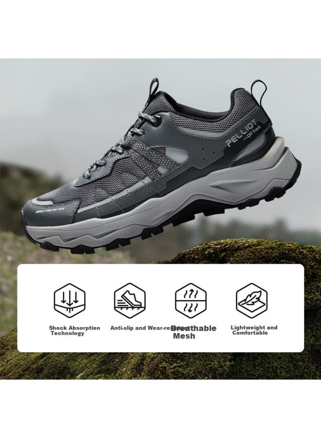 PELLIOT Pelliot [light Cloud] Outdoor Mountaineering Shoes Men's And Women's Hiking Running Shoes Anti-slip Wear-resistant Casual Shoes 11411909 Men's Gray Size 39 - Image 1