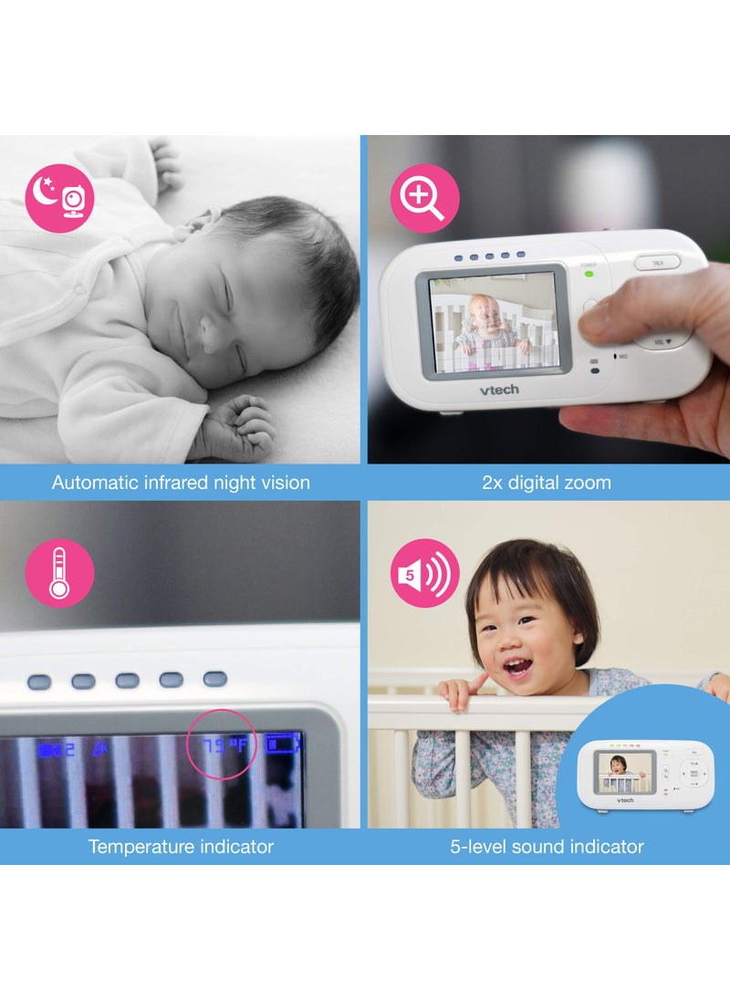 vtech VTech VM320 2.4 Inch Digital Video Full-Color Baby Monitor with Automatic Night Vision, White  - Image 3