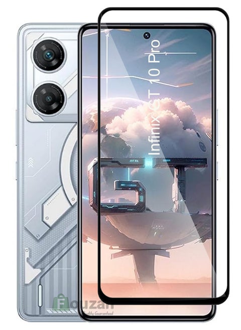 واقي شاشة زجاجي عام لهاتف Infinix GT 10 Pro أسود