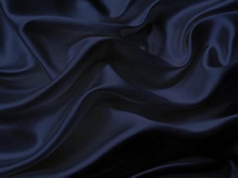 MK Home Mk Collection 4pc Soft Silky Satin Solid Color Deep Pocket Sheet Set Navy Blue Full - Image 1