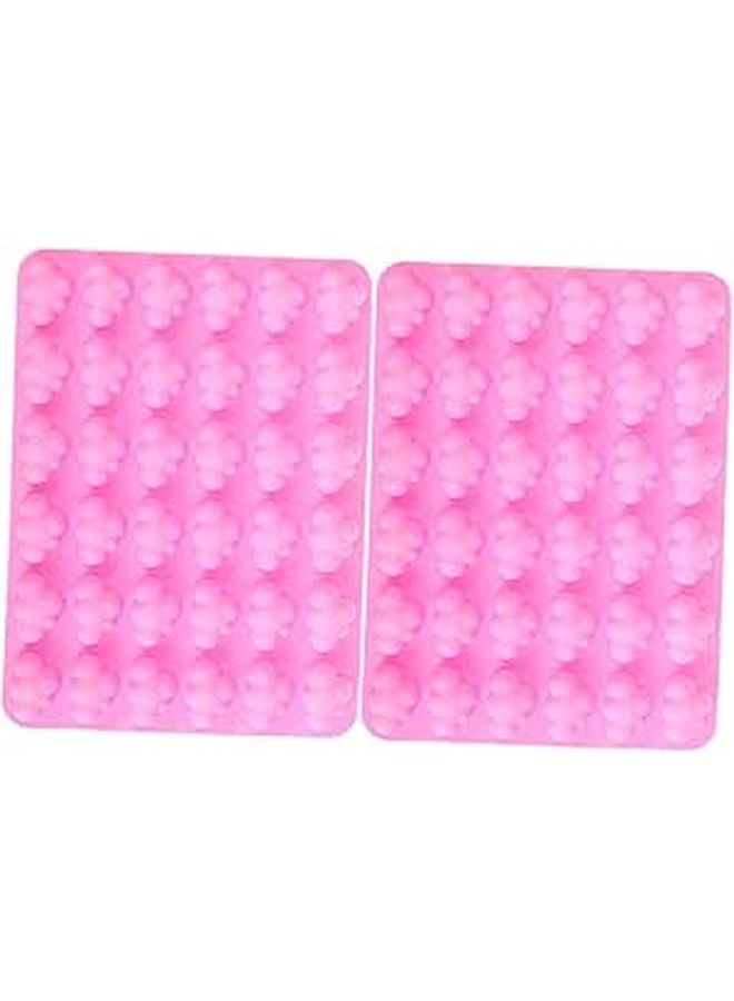 Pink Reusable Flexible Silicone Mold for Cake Chocolate Jelly Candy Making 2PCS - Image 1