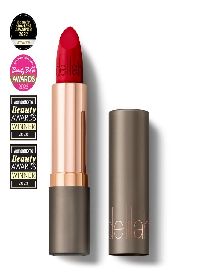 Delilah - Colour Intense Cream Lipstick - Floozy - Rich Pigmented - Long Lasting, Hydrating, Velvety Creamy Lipstick For Women - Silky Matte Finish - Infused with Vitamin E - Vegan - 3.7g / 0.13 Oz - Image 4