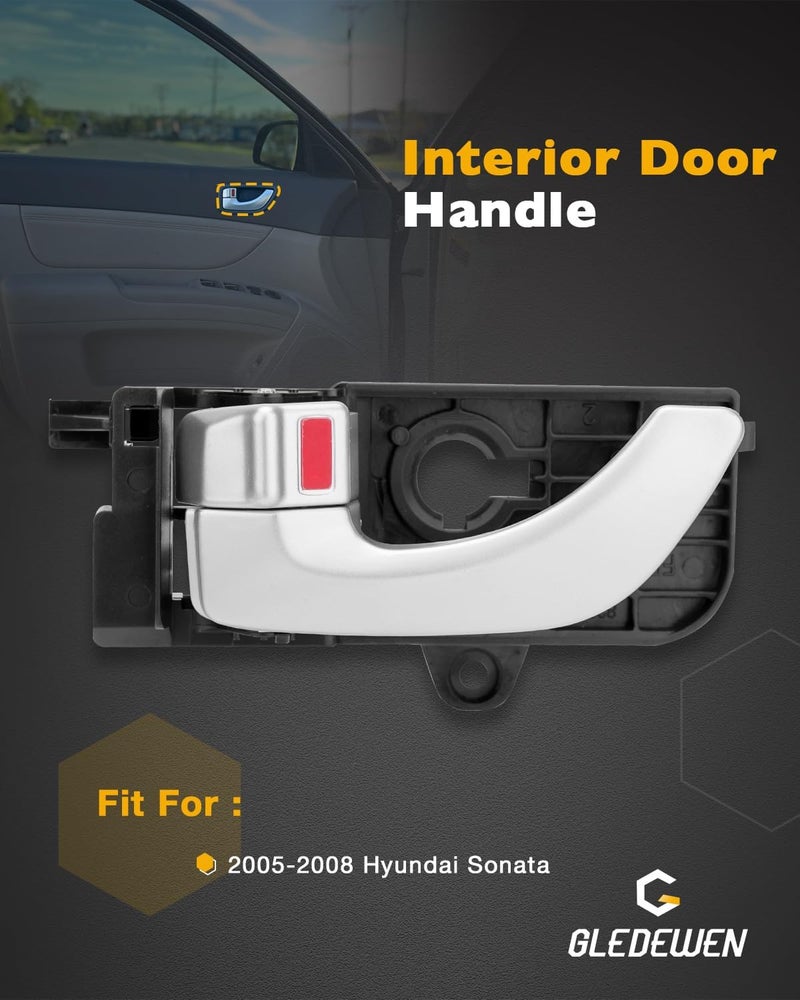 Gledewen Chrome Front Left Interior Door Handle for 2005-2008 Hyundai Sonata - Image 2