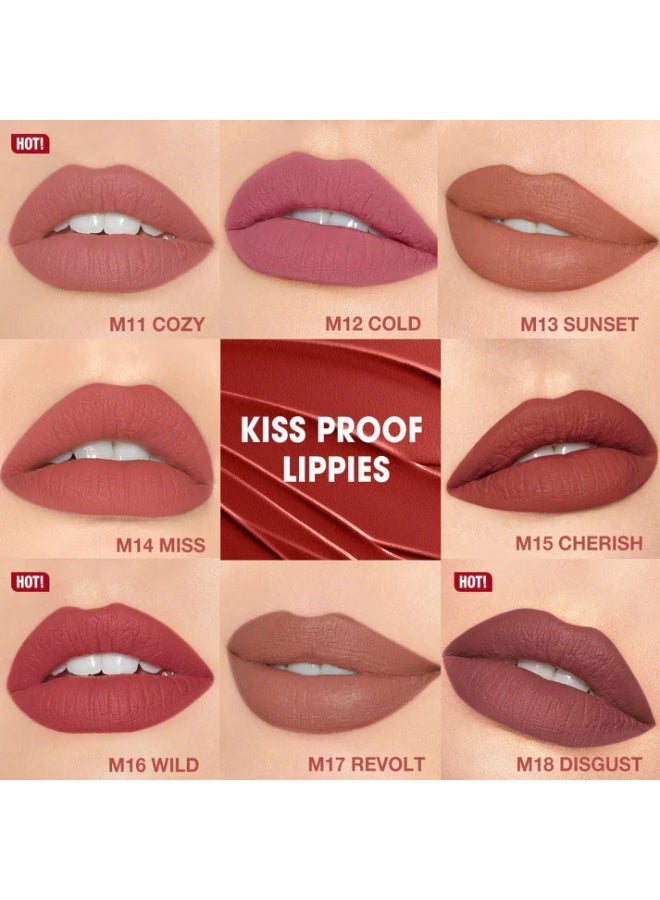 OTWOO O.TWO.O Intense Misty Kiss Lock Colour Matte Lipstick – 11 Bold Shades (M12, COLD) - Image 2