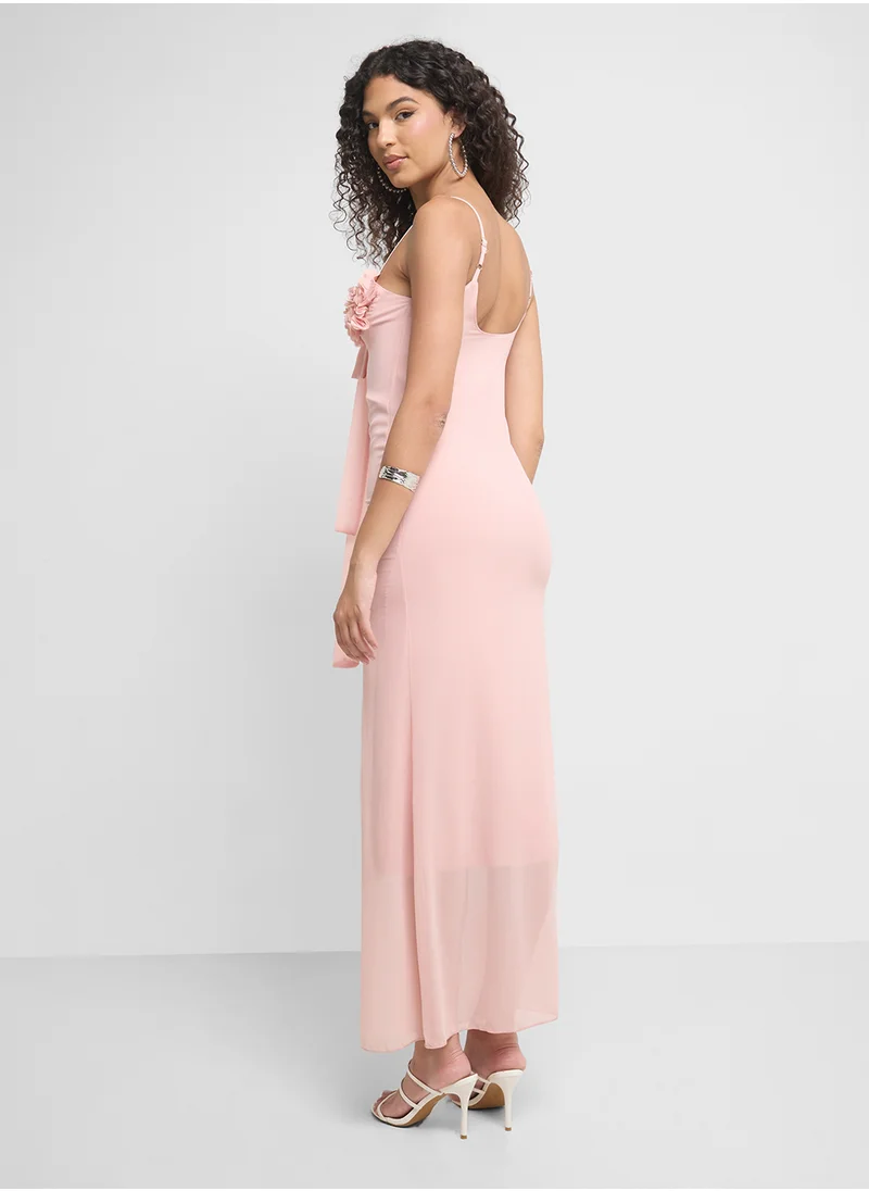 Ginger Strappy Smocking Detail Slip Dress