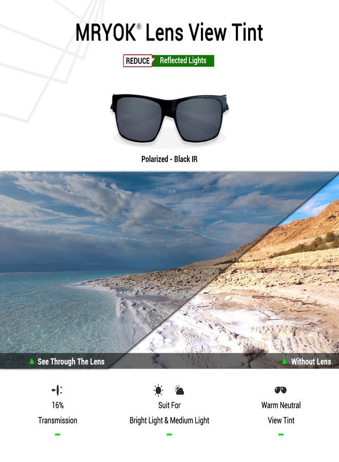 Mryok Polarized Replacement Lenses Compatible with Ray-Ban Meta Wayfarer RW4008 53mm - Black Iridium - Image 5