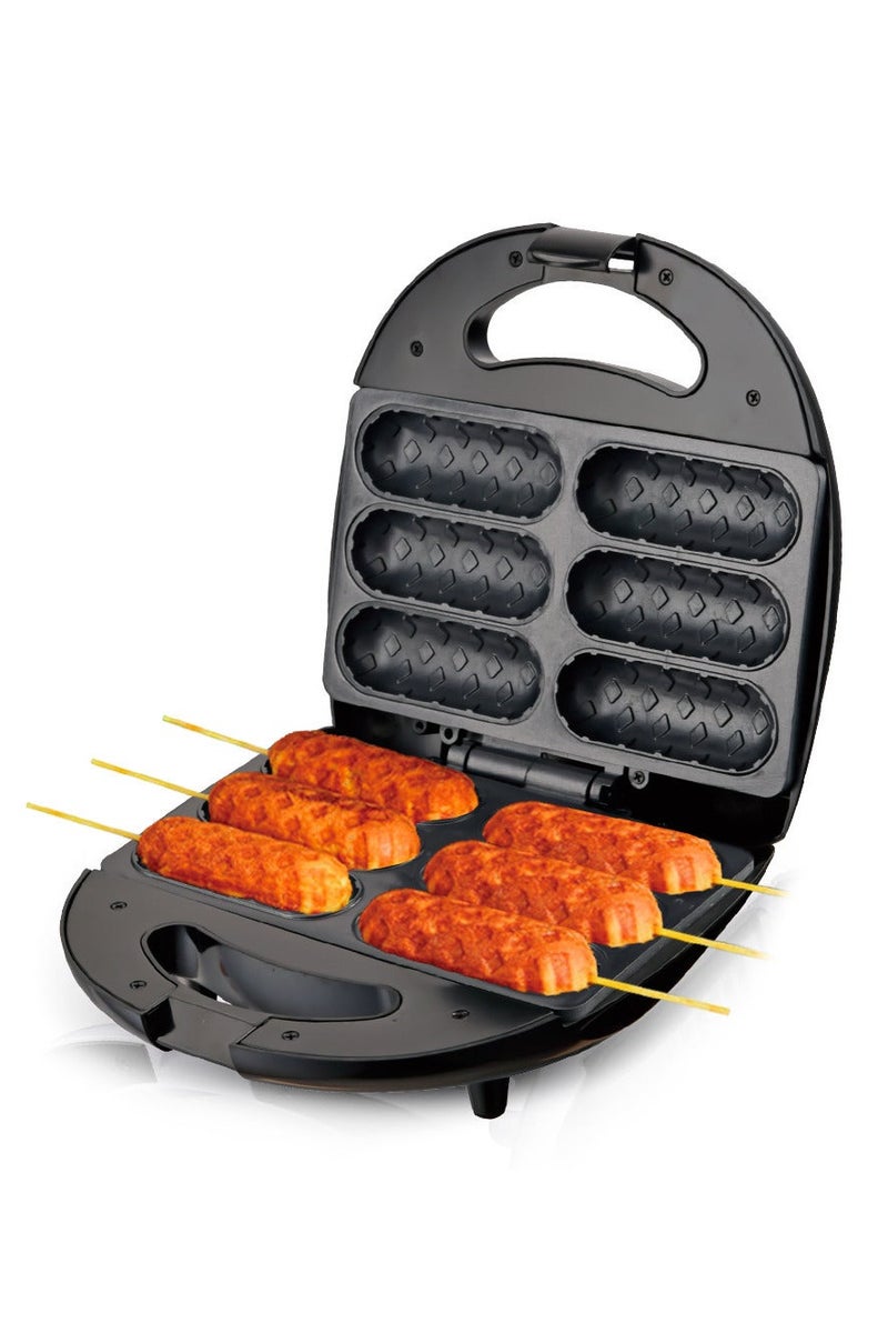 آر إيه أف آلة صنع هوت دوج كهربائية صغيرة منزلية، آلة صنع سجق، آلة صنع عصا الوافل، آلة صنع آلات إفطار متعددة الأغراض غير لاصقة، مثالية للإفطار والوجبات الخفيفة والحلويات والمزيد - Image 1