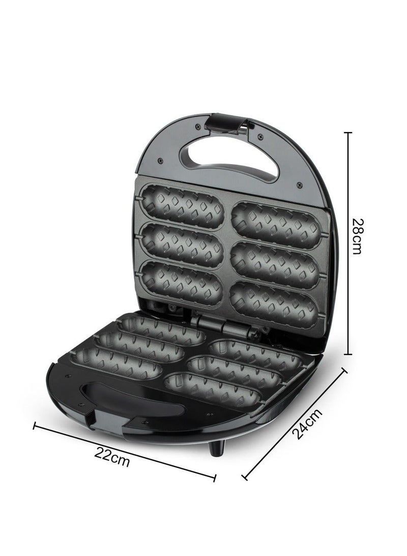 آر إيه أف آلة صنع هوت دوج كهربائية صغيرة منزلية، آلة صنع سجق، آلة صنع عصا الوافل، آلة صنع آلات إفطار متعددة الأغراض غير لاصقة، مثالية للإفطار والوجبات الخفيفة والحلويات والمزيد - Image 5