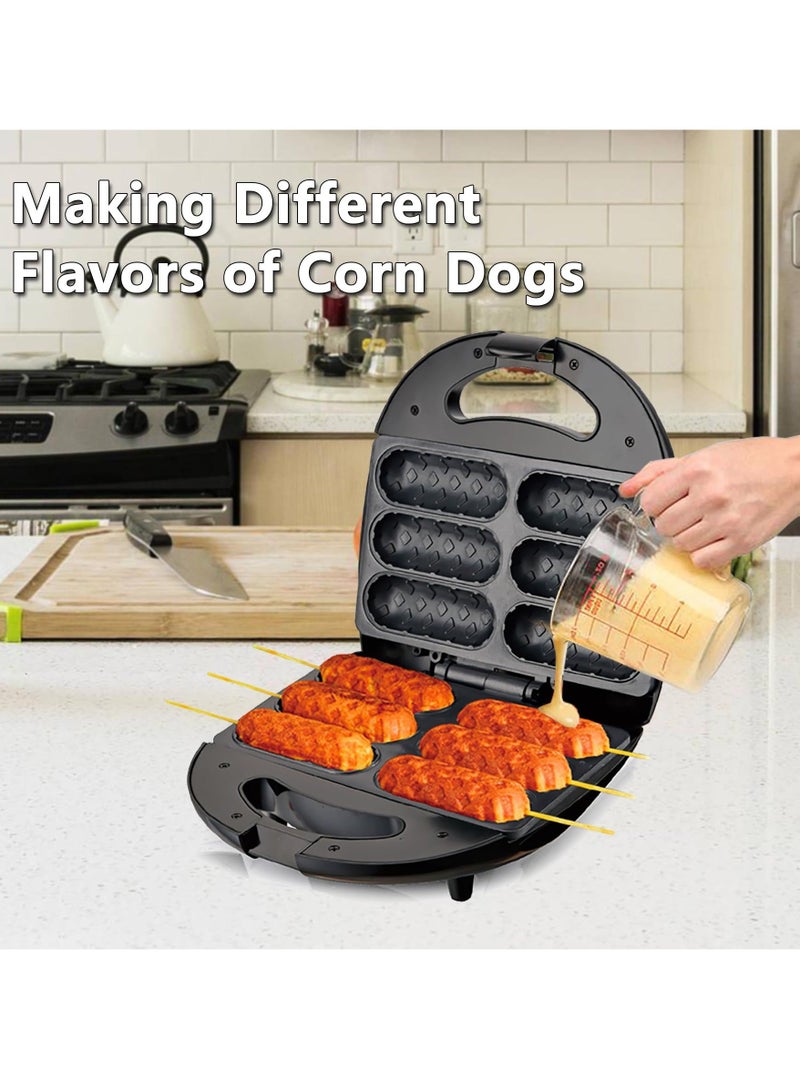 آر إيه أف آلة صنع هوت دوج كهربائية صغيرة منزلية، آلة صنع سجق، آلة صنع عصا الوافل، آلة صنع آلات إفطار متعددة الأغراض غير لاصقة، مثالية للإفطار والوجبات الخفيفة والحلويات والمزيد - Image 3