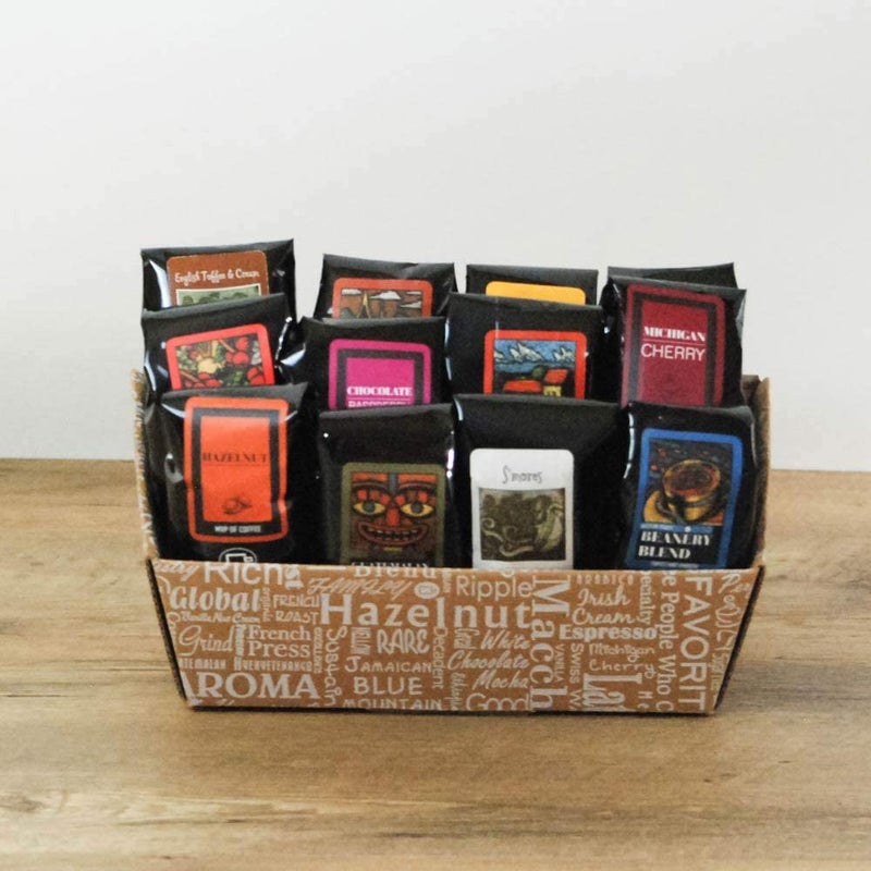 Indulgent Coffee Selection Gift Box | 100% Specialty Arabica Coffee | 12 Sample Bags of Medium Roast Ground Coffee - Image 3