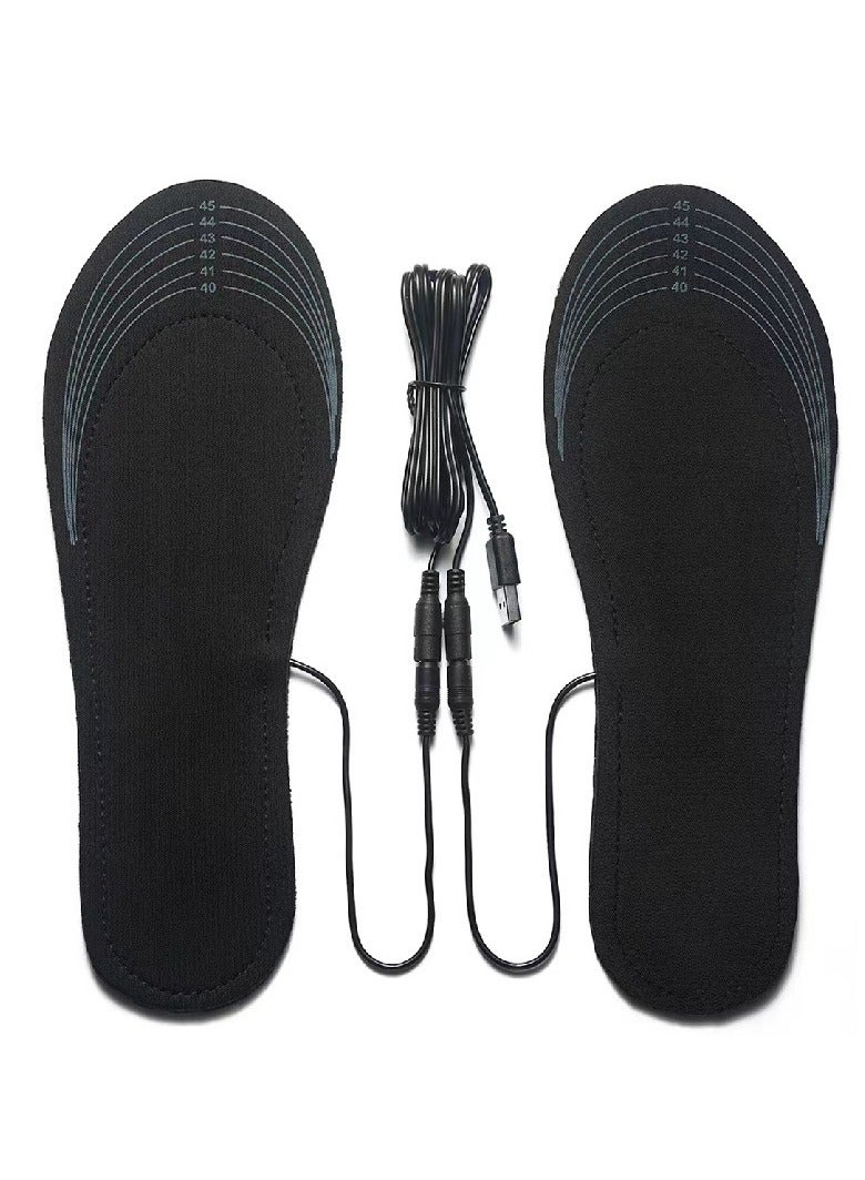 Generic Shoes Heating Pad Mat USB Heating Insole Electric Foot Warming Charging And Heating Size Can Be Cut Washable  - Image 1