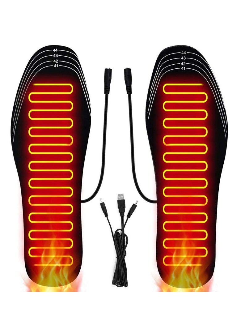 Generic Shoes Heating Pad Mat USB Heating Insole Electric Foot Warming Charging And Heating Size Can Be Cut Washable  - Image 4