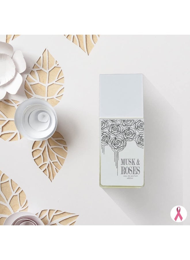 Ahmed Al Maghribi AHMED Musk & Roses 50mL Sensual Perfume for Women and Men with Sandalwood, Oud, Cedar Base blended with a Fresh Fruity Top by Al Maghribi Arabian Oud - Image 1