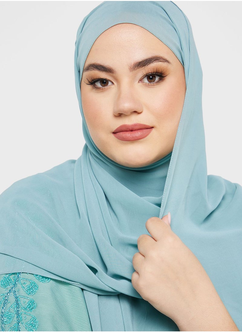 Hayas Closet Curve - V-Neck Embellished Abaya - Image 1