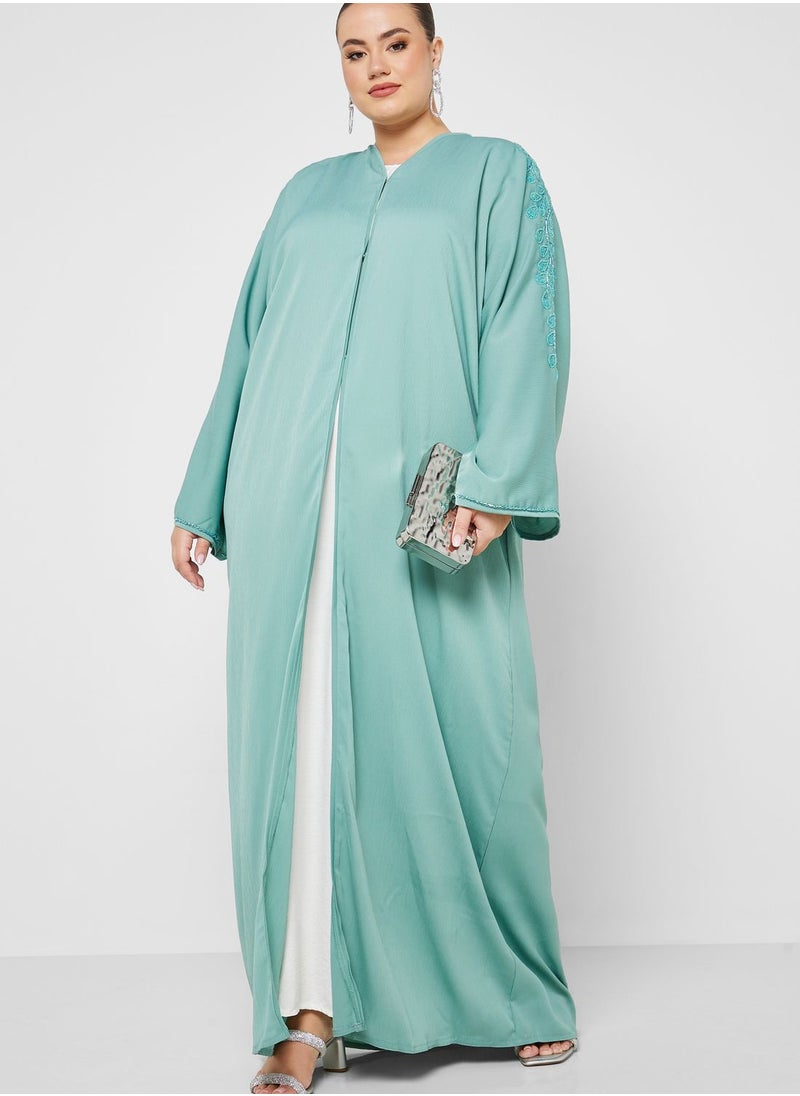 Hayas Closet Curve - V-Neck Embellished Abaya - Image 1