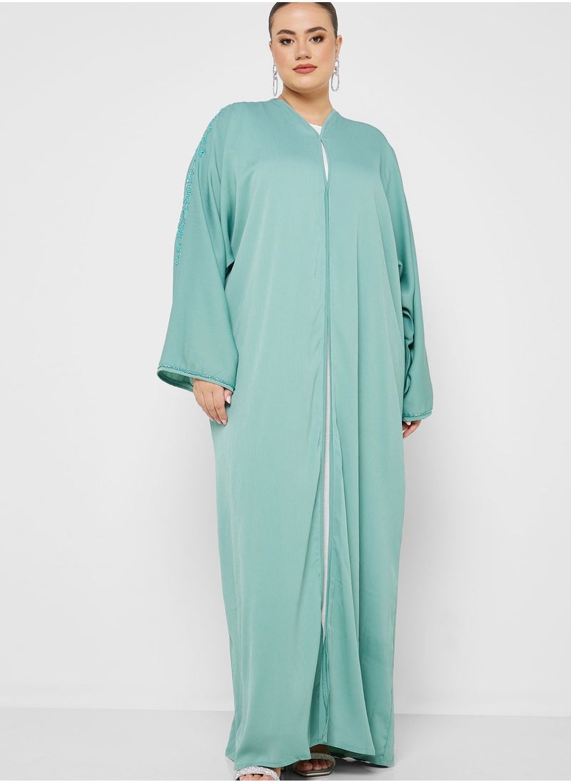 Hayas Closet Curve - V-Neck Embellished Abaya - Image 1