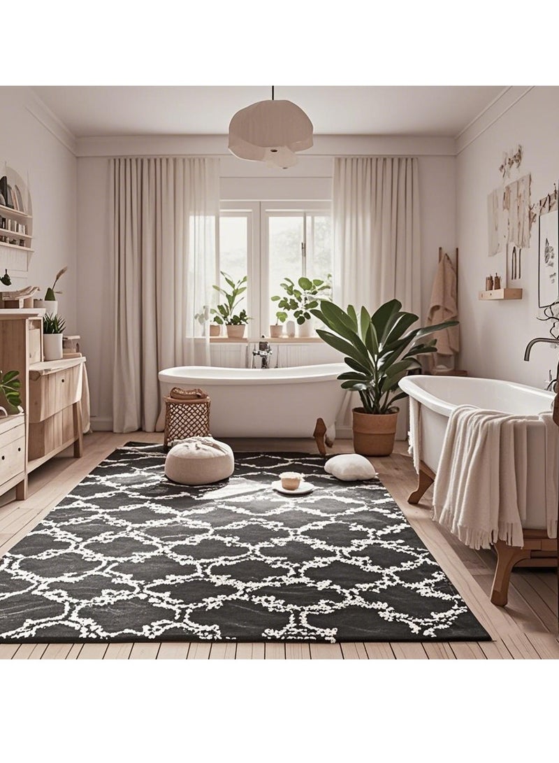 كي واي دي سجاد ناعم سجاد زغبي سجاد لغرفة المعيشة غرفة النوم ديكور منزلي سجادة غير منزلقة قابلة للغسيل زخرفة منزلية سجادة 100x160 سم - Image 1