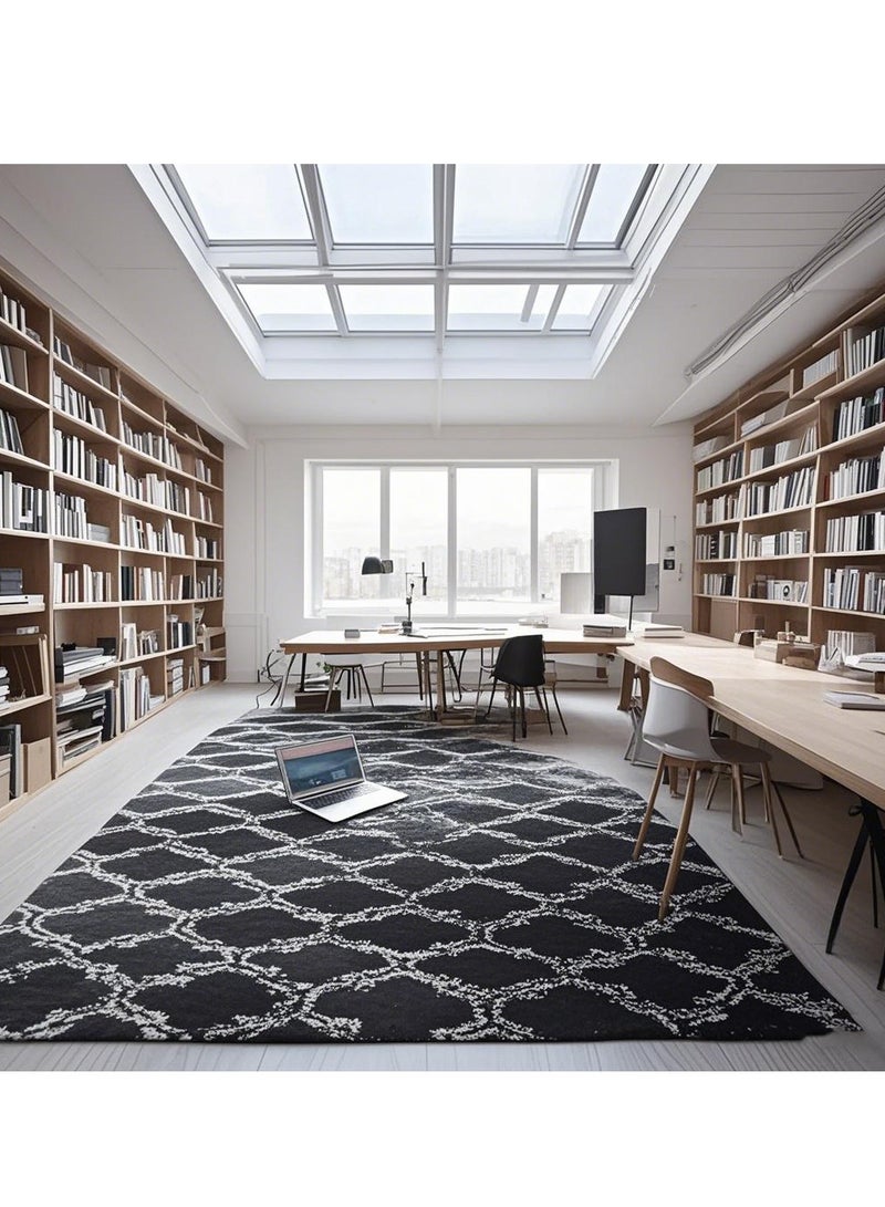 كي واي دي سجاد ناعم سجاد زغبي سجاد لغرفة المعيشة غرفة النوم ديكور منزلي سجادة غير منزلقة قابلة للغسيل زخرفة منزلية سجادة 100x160 سم - Image 2