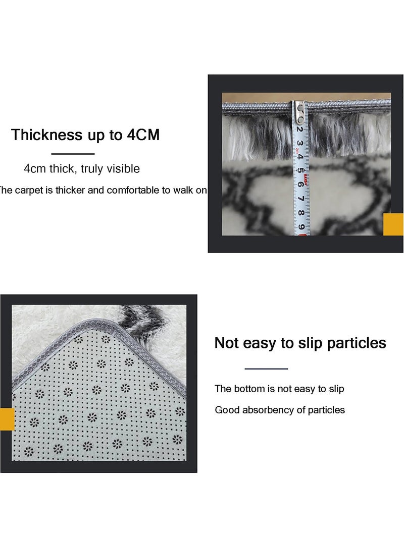 كي واي دي سجاد ناعم سجاد زغبي سجاد لغرفة المعيشة غرفة النوم ديكور منزلي سجادة غير منزلقة قابلة للغسيل زخرفة منزلية سجادة 100x160 سم - Image 5