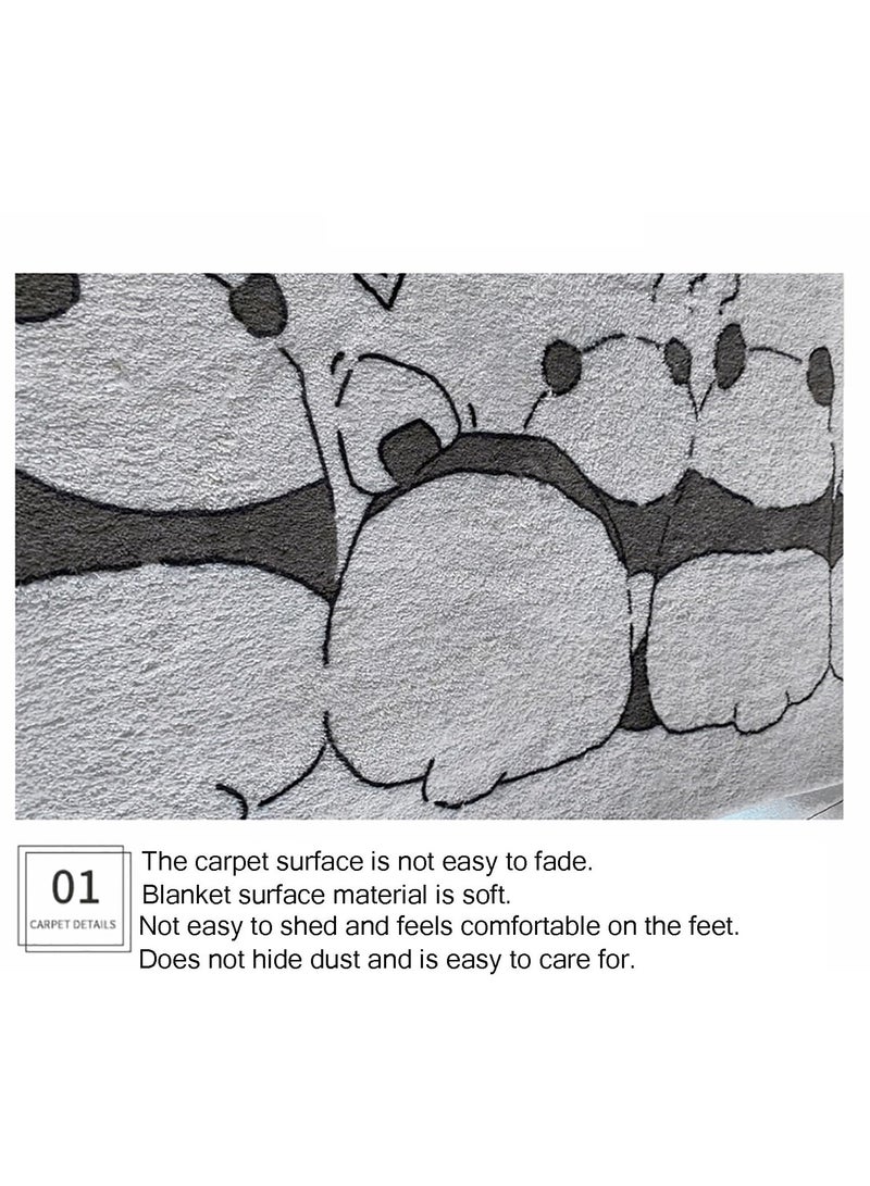 كي واي دي سجاد ناعم سجاد زغبي سجاد لغرفة المعيشة غرفة النوم ديكور منزلي سجادة غير منزلقة قابلة للغسيل زخرفة منزلية سجادة 100x160 سم - Image 3