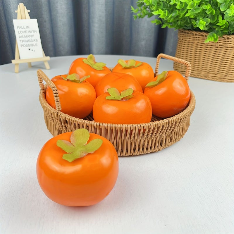 7pcs Realistic Artificial Persimmons Foam Decorations For Home Party Holiday Kitchen Hotel - Image 4
