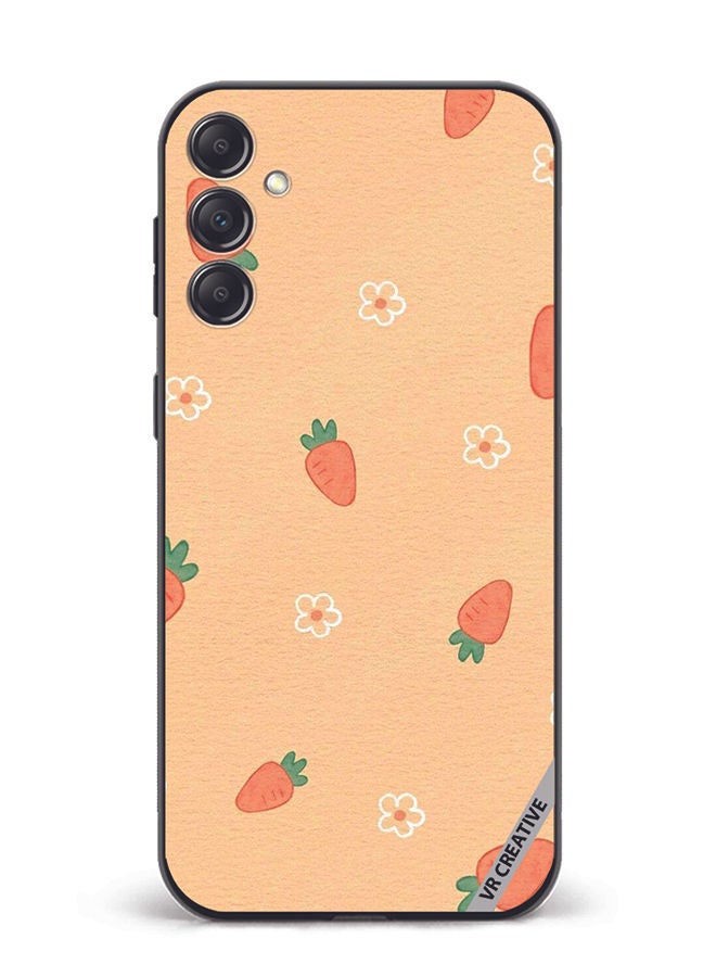VR CREATIVE Protective Case Cover For Samsung Galaxy A34 Carrot Design Multicolour - Image 1