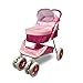 ANIVIA Dolls Pram Doll Pushchair 2 in 1 Stroller Dolls Pushchair  Pram Toys Gift for Kids Suitable Dolls Up to 18 inch  Pink - Image 4