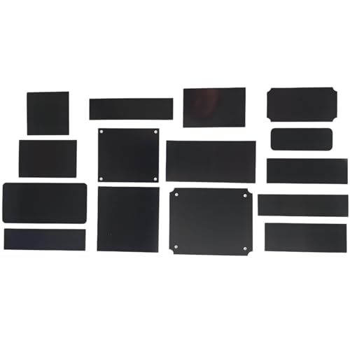 Custom Engraving Plates Engraving Plates Blank Anodized Aluminum Assortment 15 Piece, 3-Thicknesses, Black Double Sided - Image 1