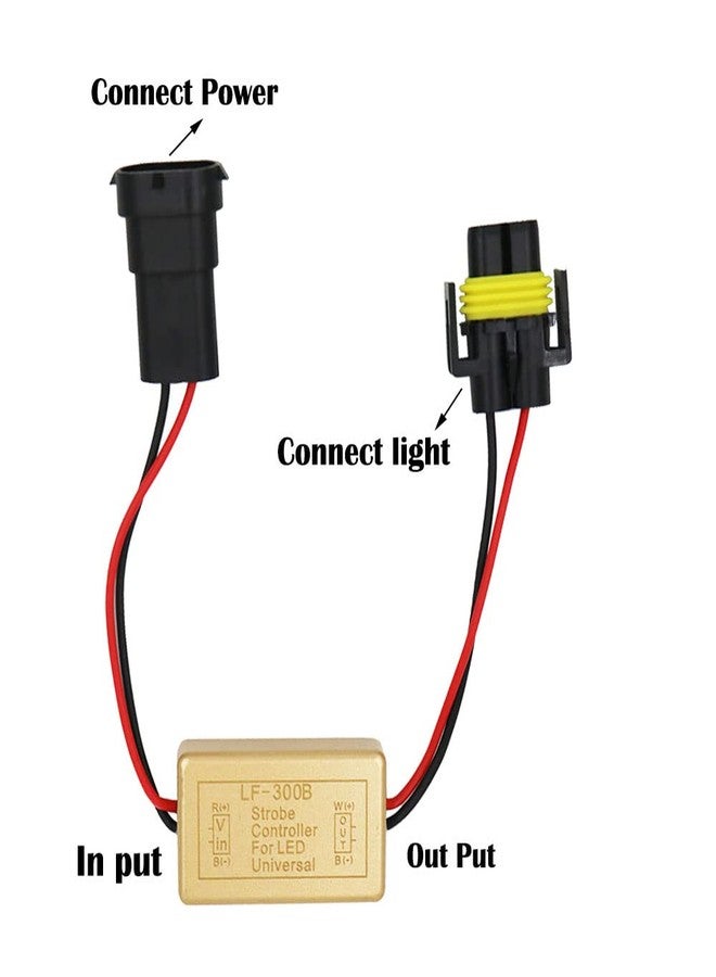 YSY 2 Pcs LF-300B Flash Strobe Controller Box Continuous Flashing Module H8 H9 H11 Socket for LED Headlight Foglamp (H8 H9 H11) - Image 5