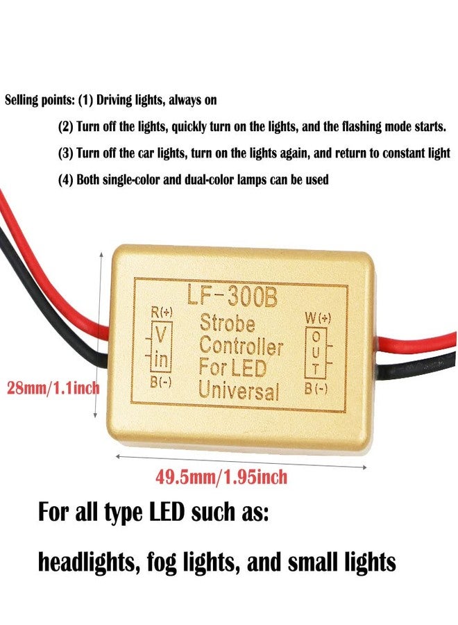 YSY 2 Pcs LF-300B Flash Strobe Controller Box Continuous Flashing Module H8 H9 H11 Socket for LED Headlight Foglamp (H8 H9 H11) - Image 2